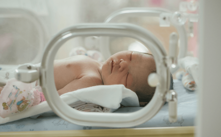Baby in hospital