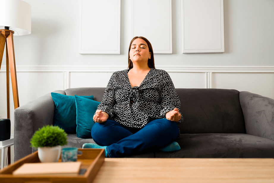 Woman meditating