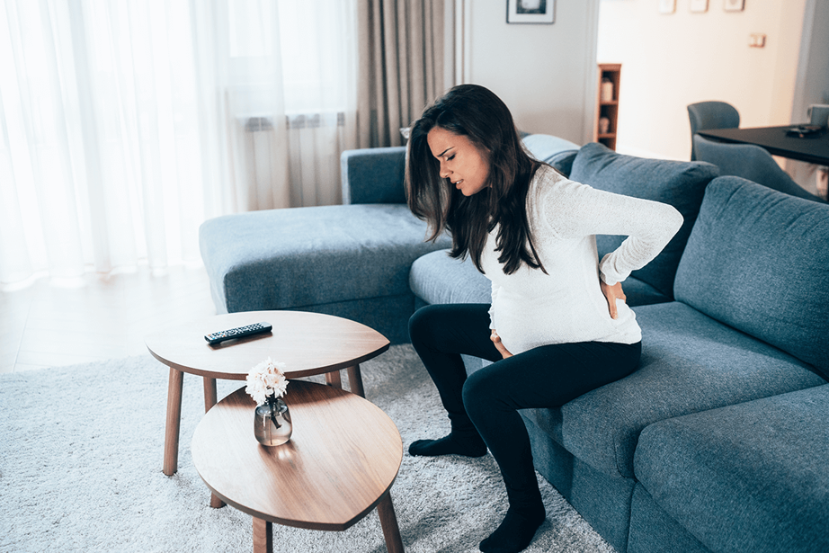 A pregnant woman suffers from back pain